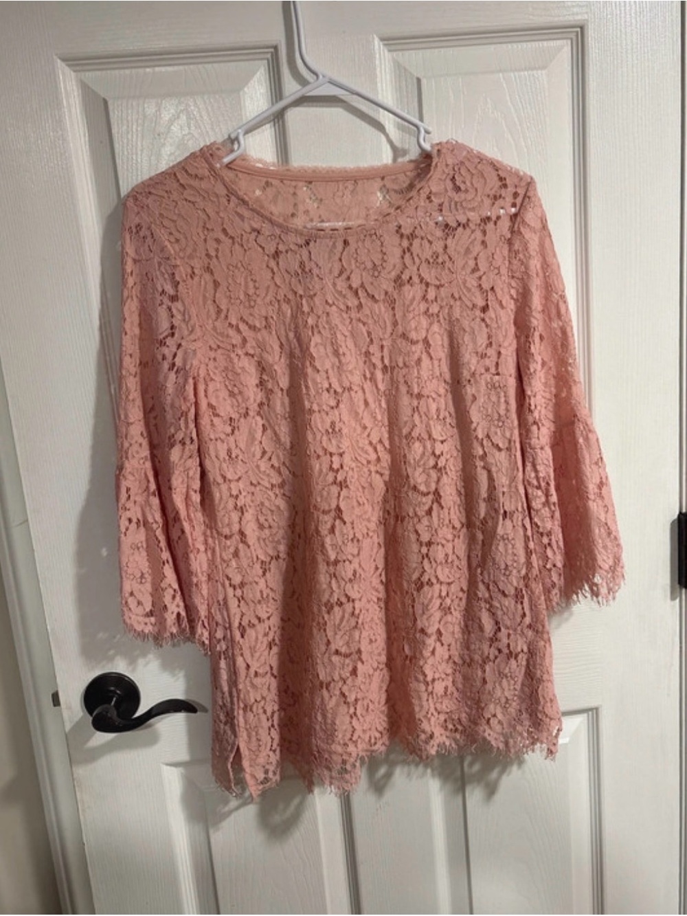 Isaac Mizrahi Blush Lace Tunic Top